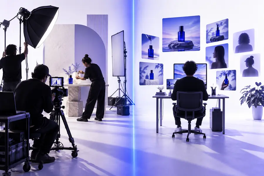 Abstract comparison of AI video creation workflows
