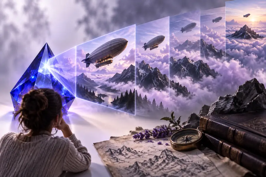 Written scene direction represented as a prompt concept